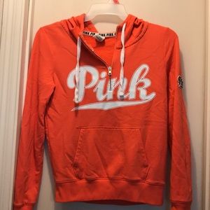 Pink hooded sweatshirt
